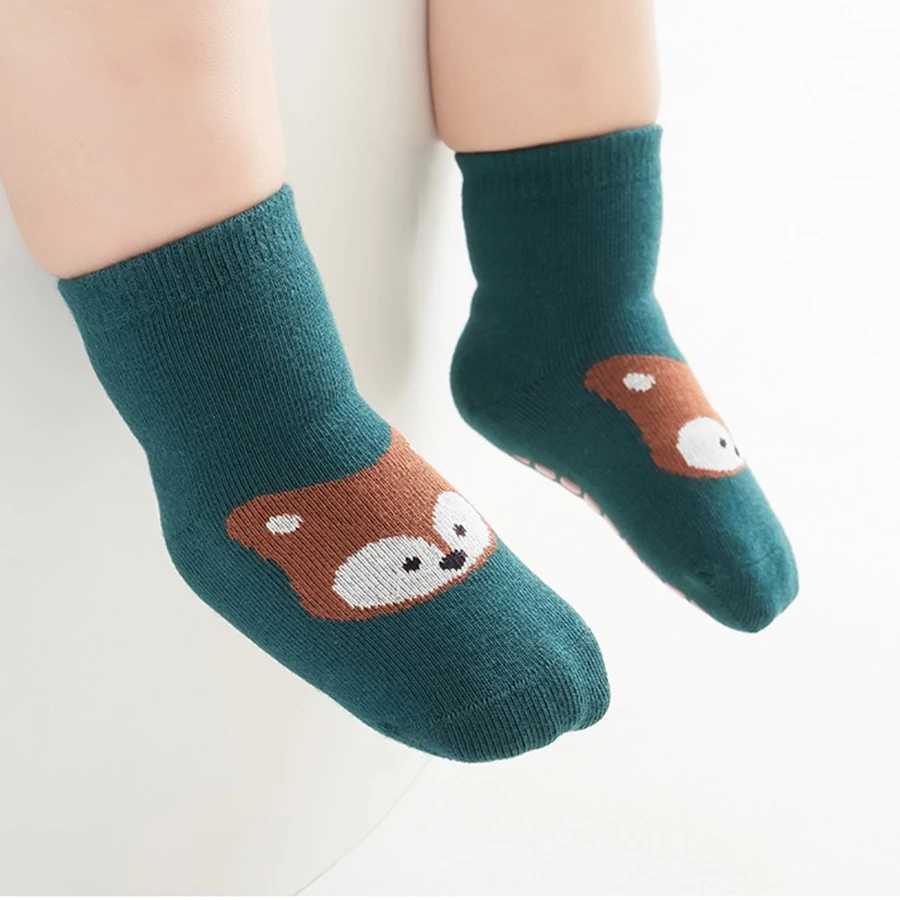 5 pairs of cartoon baby socks breathable and non slip soles childrens socks indoor walking socks cu W240814