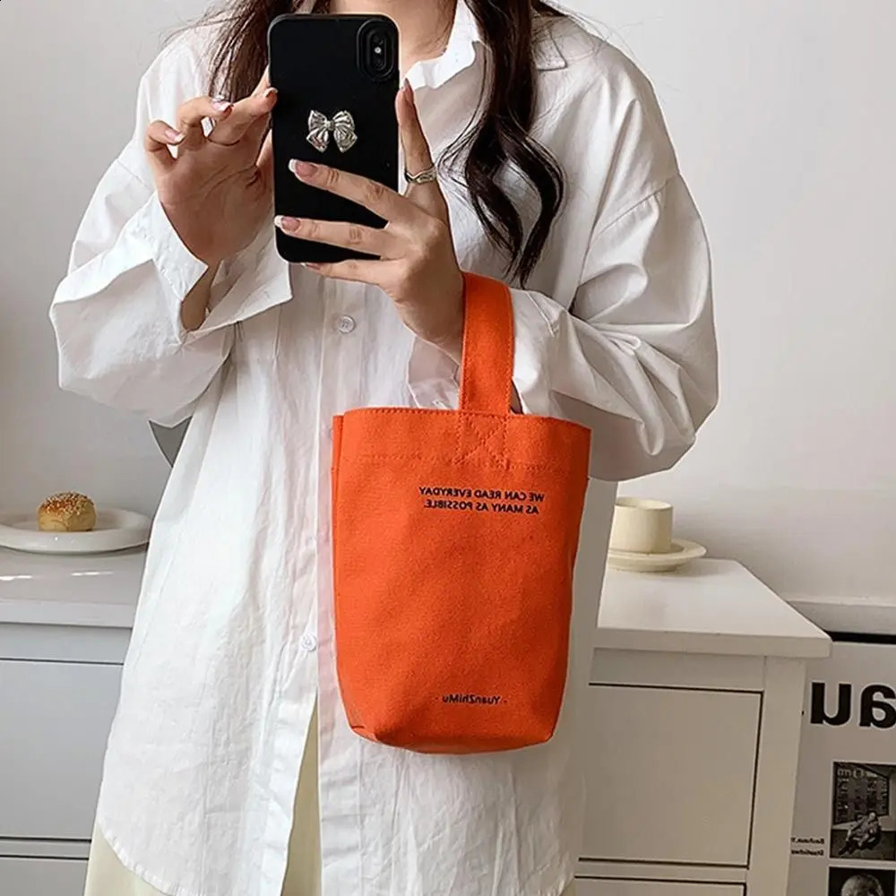 Casual Handbags Canvas Shoulder Crossbody Bags Large Capacity Shopper Bag Letters Purse 240814Z