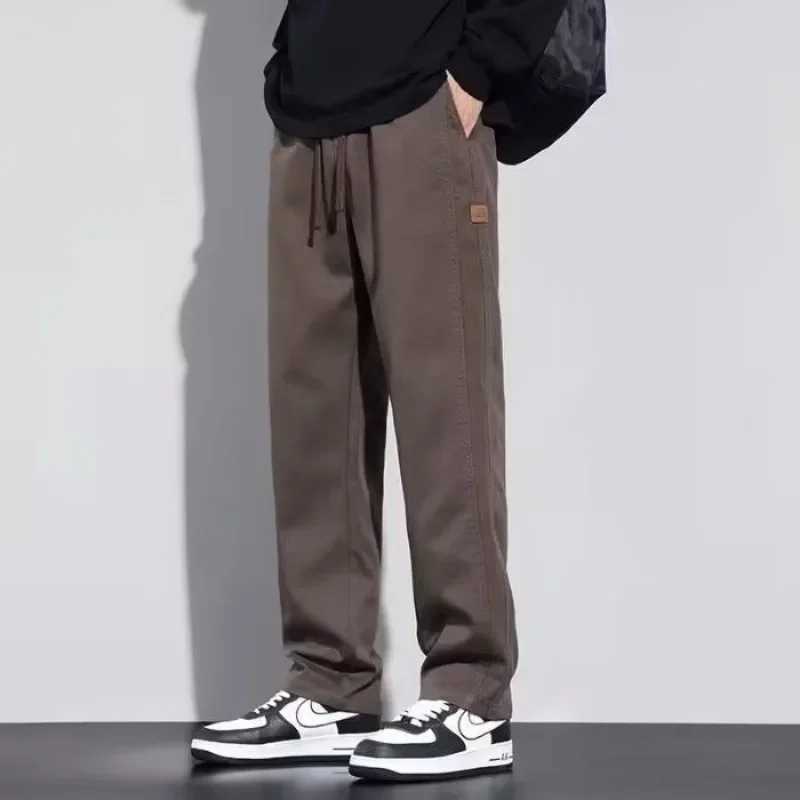 Summer pocket thin dress mens pants work straight pants loose casual mens streetwear cheap aesthetic hot pantsW240725