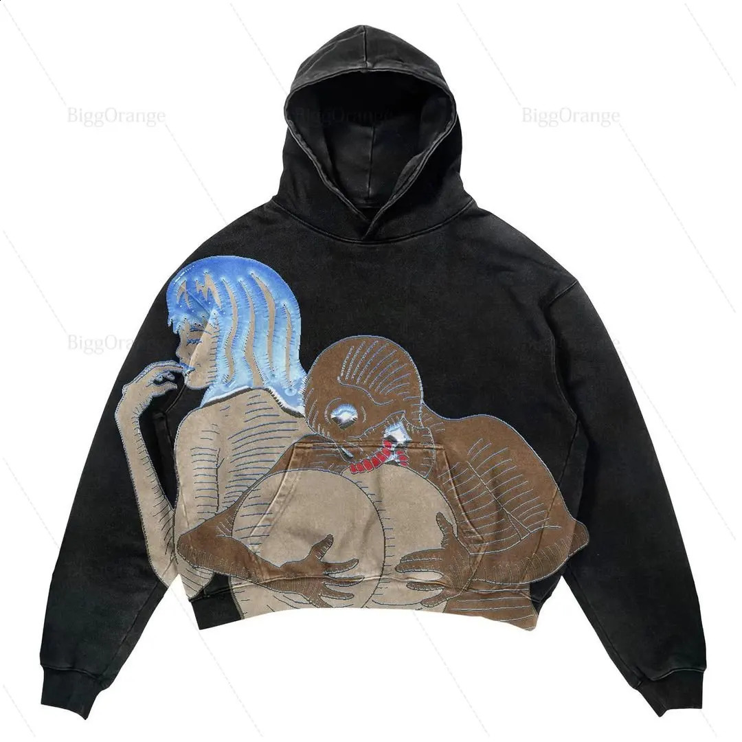 Y2k Hoodies Gothic Harajuku Niche Grunge Hoodies Women Hip Hop Retro Loose Sweatshirt Oversized Hoodie Streetwear Anime Hoodie 240827