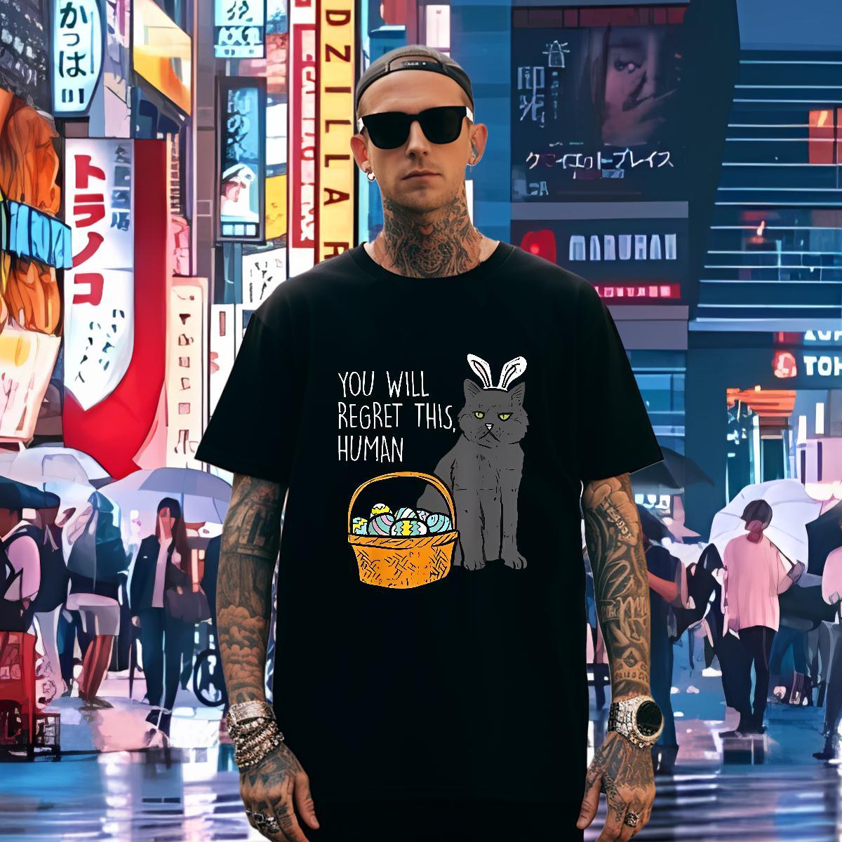 Mens T Shirts 100% Cotton 230g unhappy Outdoor O Neck Short Sleeves Custom Anime Men Tops Tees Fashion Casual Brand Polos