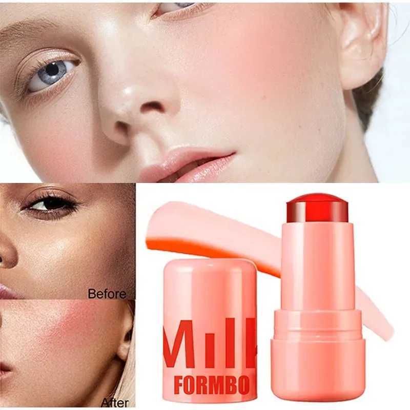 2024 Fruit Milk Jelly Blush Lip Gloss Stick Lightweight Brightening Complexion Lip Matte Stick Natural Long Lasting Moisturizing Y240815