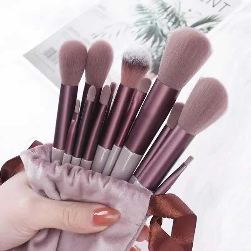 13 makeup brushes Soft hair fiber brush Starter eye shadow brush Powder concealer brush tool W240814