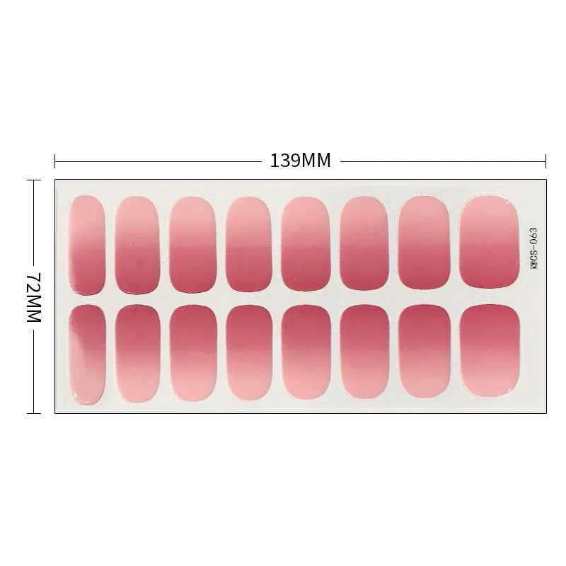 Nude Gradient Nail Sticker Long Lasting Full Cover Wraps Self-adhesive Stickers for Nails Nail Art DIY Decoration Press on NailsXJ240814