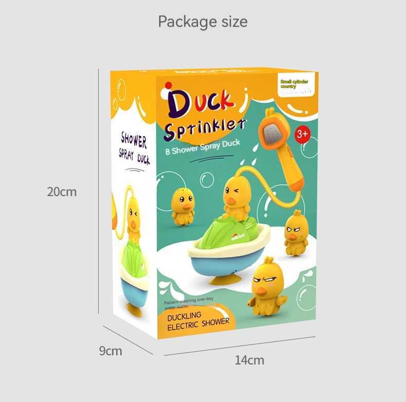 Cute duck electric water spray bathroom toy baby bathtub toy children bathtub and shower interactive boy girl giftW240814vcnv