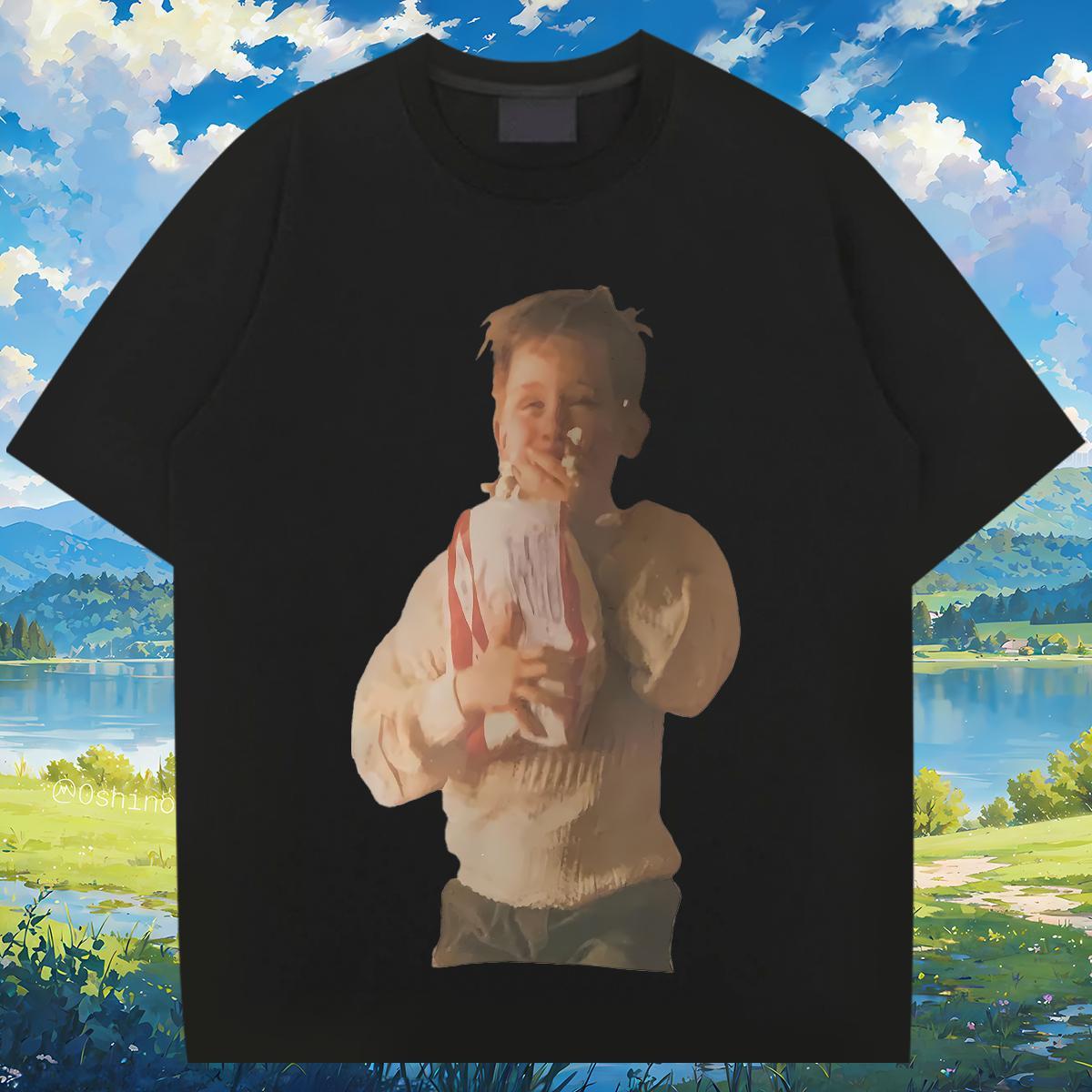 T Shirts Men 230g Pure Cotton portrait Beach Breathable Custom Cartoon Men Tees Fashion Designer Loose Tops