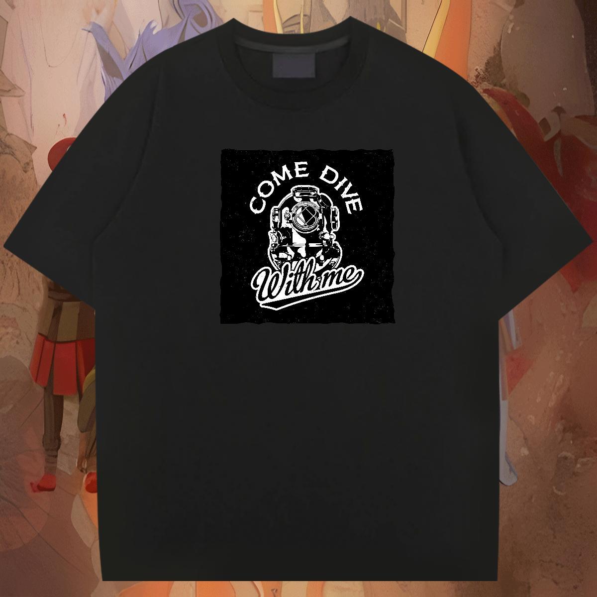 Loose Men Tshirts Hip Hop 230g Cotton Oversized 4XL Crew Neck Breathable camera Men T Shirts Fashion Designer Tees