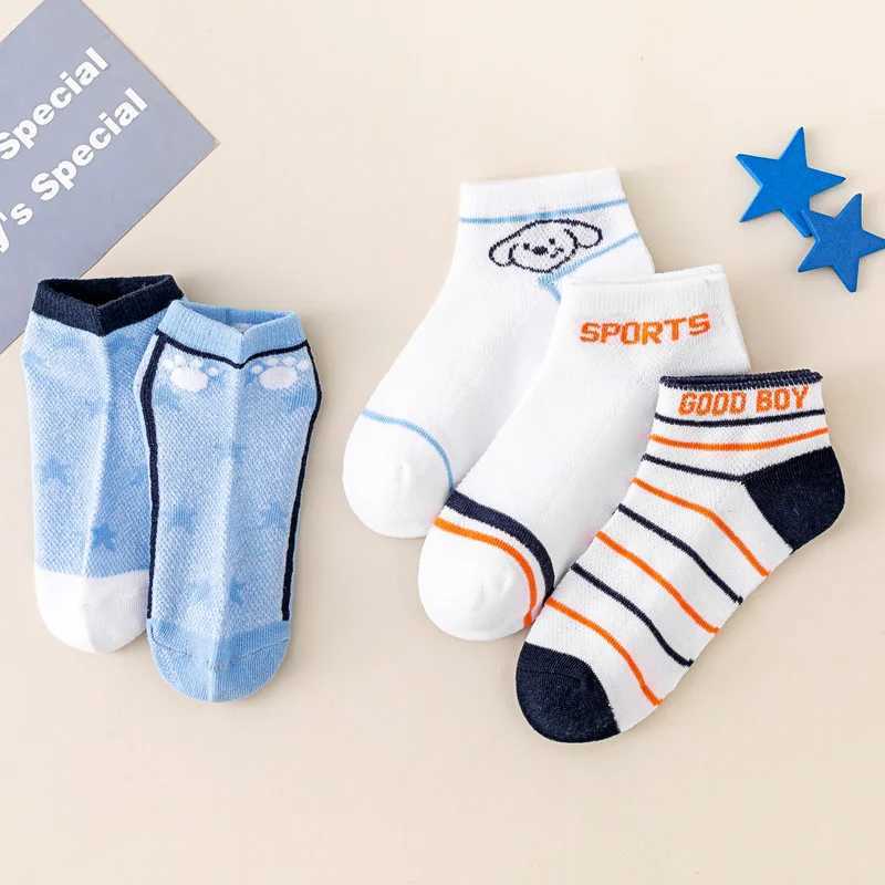 5 pairs of childrens socks summer fine mesh breathable not bulky feet new baby socks W240814