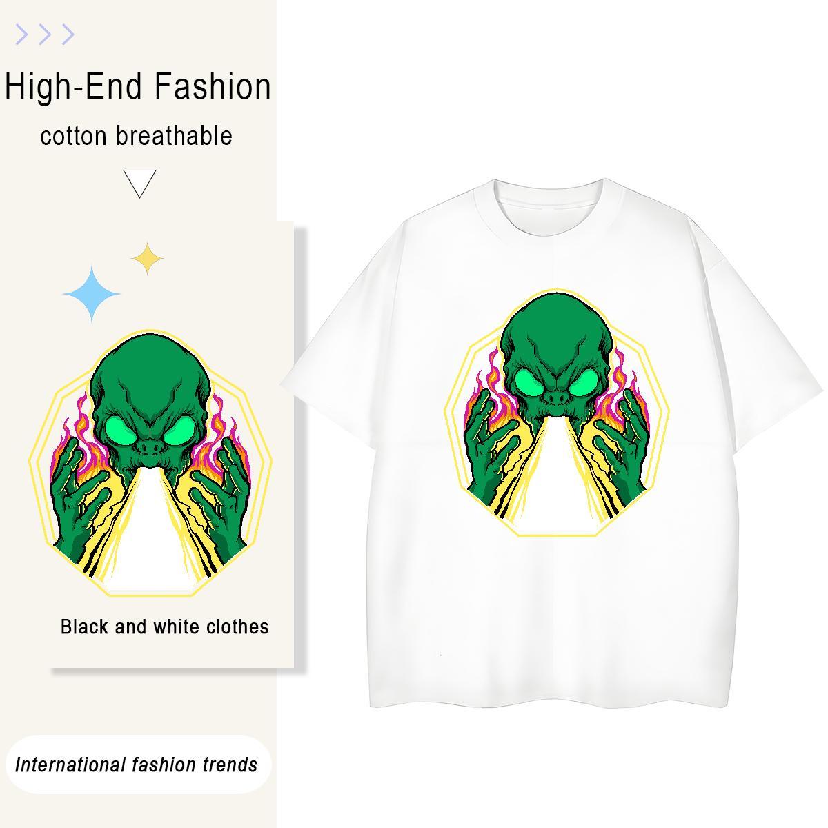 Popular Men Tees Casual Beach 230g 100% Cotton Plus Size Custom Breathable Soft ET T shirt Customized Tshirts