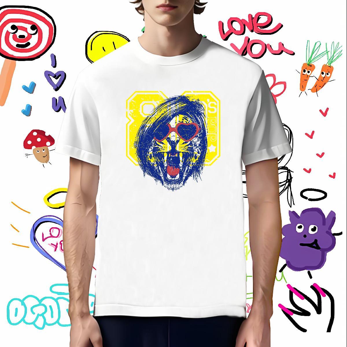 Cool T-Shirts Breathable Short Sleeve Hip Hop Anime Print 230g Cotton Men Tees Fashion Casual Polos