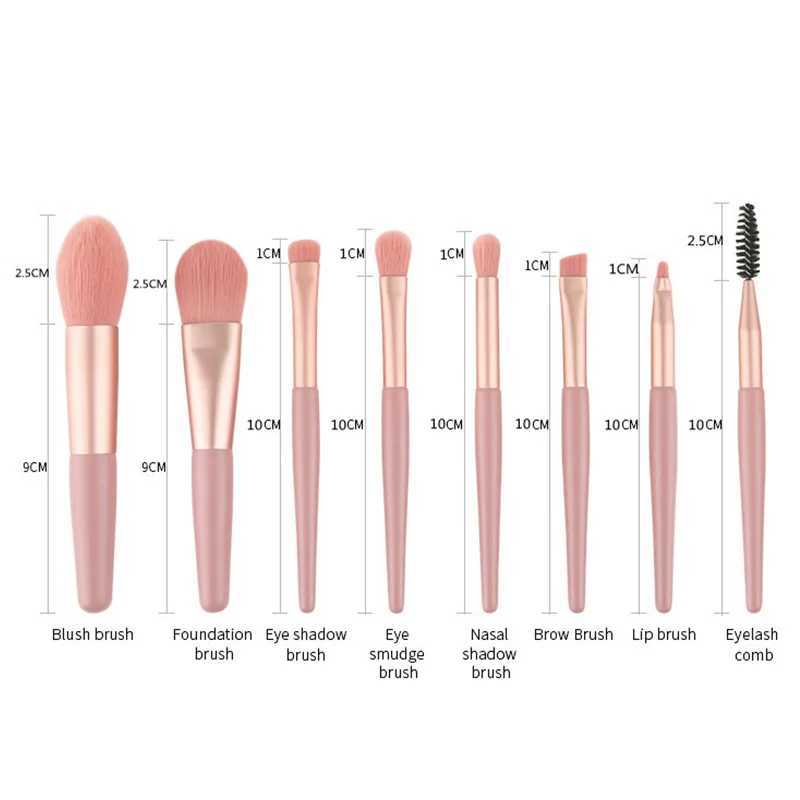 8 soft fluffy makeup bRush sets used for foundation powder blusher powder eye shadow kabuki mixed makeup bRush beauty tools W240814