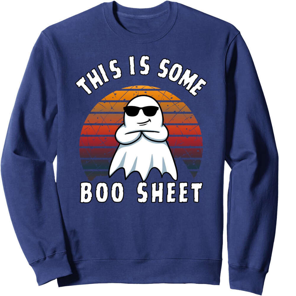 Long Sleeve Shirts for Men sweatshirt This Is Some Boo Sheet Funny Halloween shirt Sweatshirt Tee Streetwear Casual tops clothes