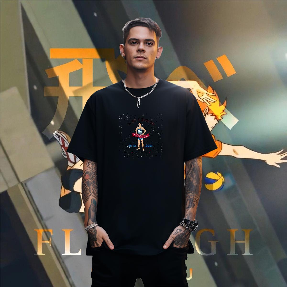 Man T Shirts 230g Cotton person Street wear Hip Hop O Neck Short Sleeves Custom Cartoon Mens Tshirts Designer Fashion Soft Tops
