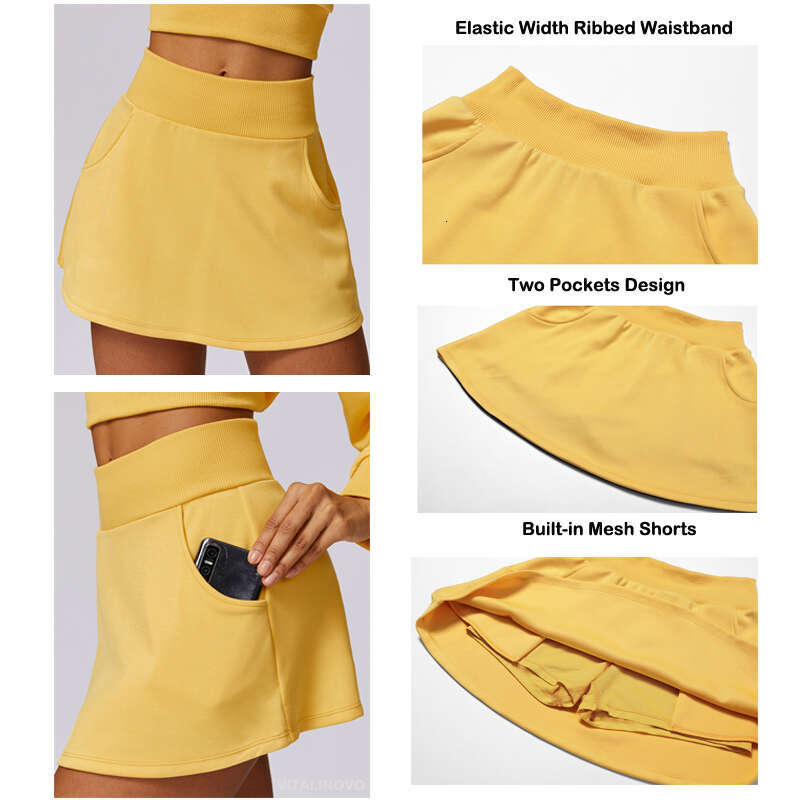 Golf VITALINOVO for Women High Waisted Tennis Skort with 2 Pockets A Line Athletic Skirt Pickleball Workout Skirts thletic s