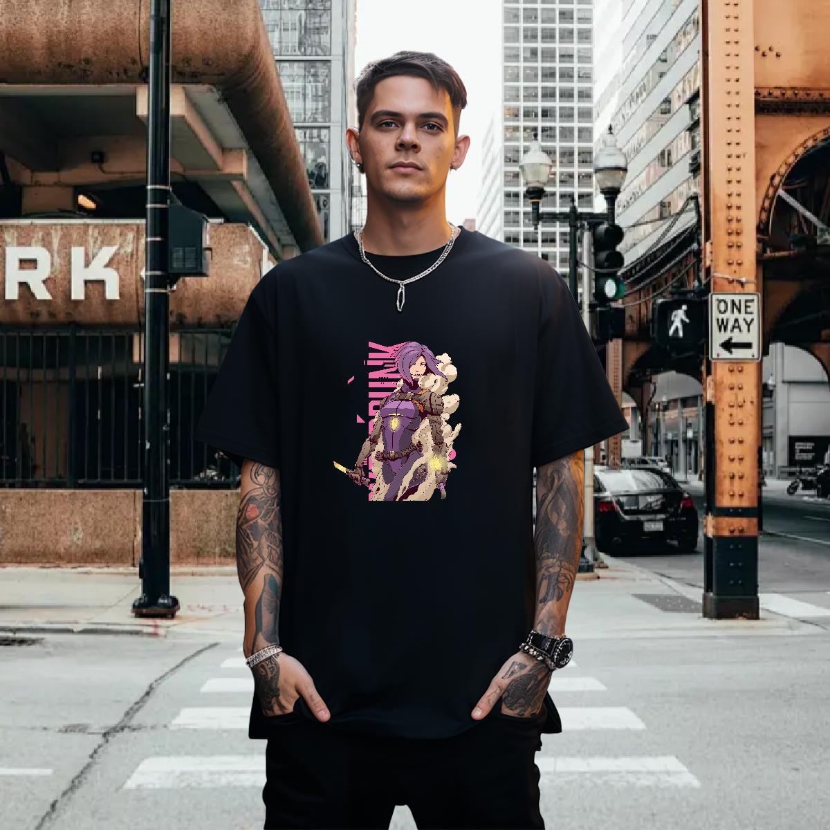 T Shirt For Man 230g Pure Cotton portrait Street Wear Breathable Short Sleeve Customized Couples T Shirts Classic Casual High Quality Clothings