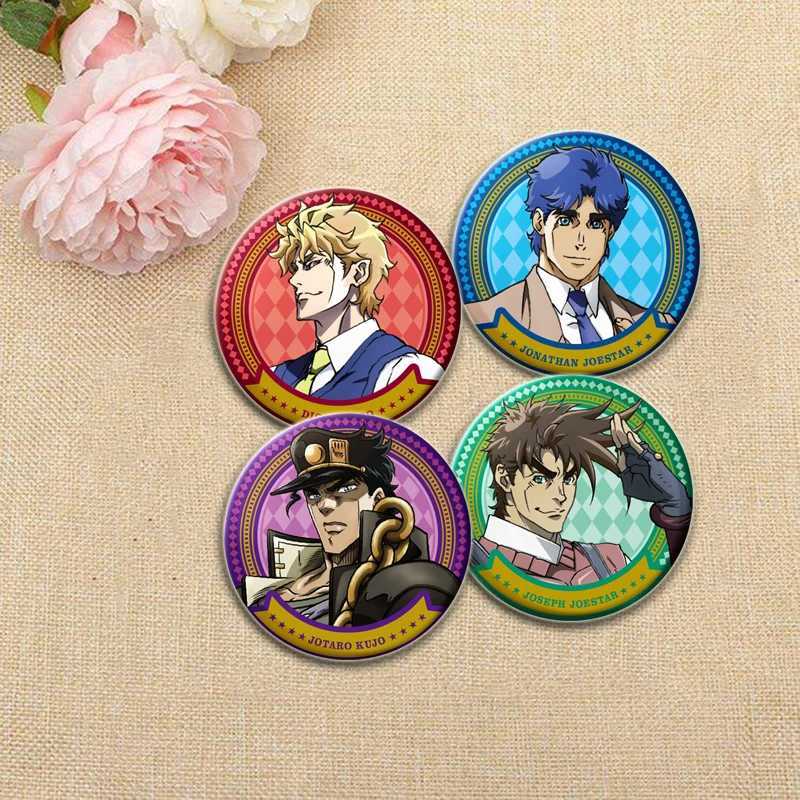 Jojos Bizarre Adventure Anime Badge High Definition Printed Pin Cartoon Handmade Brooch Backpack Clothing Gift Accessories W240815