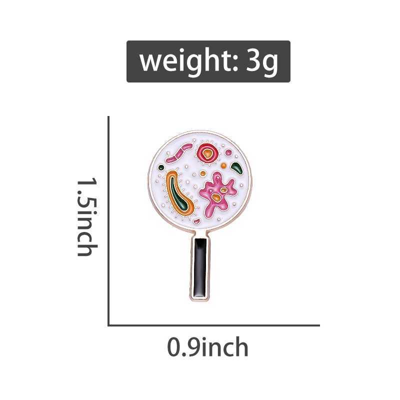 Microscope Enamel Pin Customization Bacterial Microbiology Paramecium Brooches Collar Badge Interesting Science Jewelry Gift Wholesale W240815