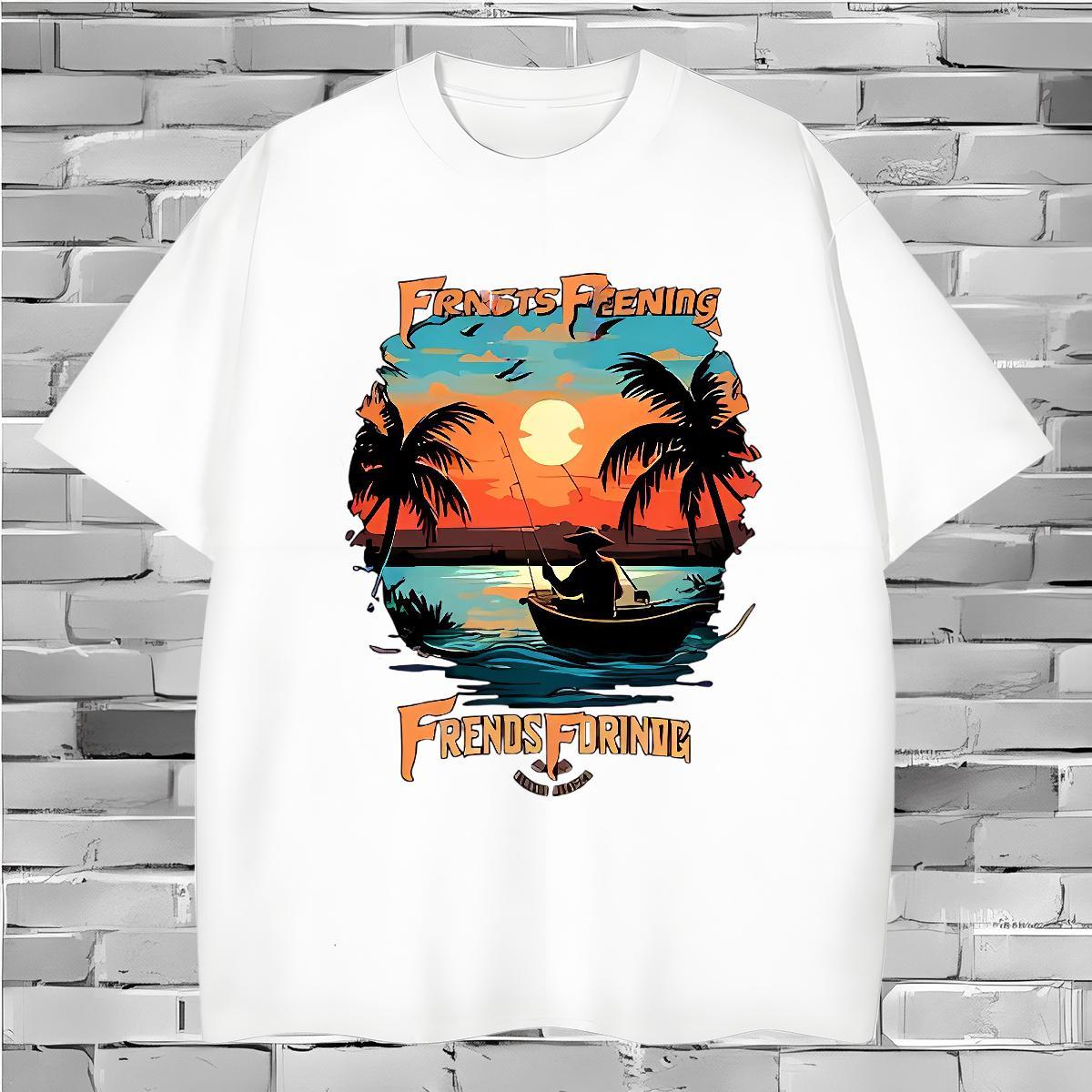 Men T Shirts 100% Cotton 230g tree Casual Beach Crew Neck Black White Tshirt for Man Woman Fashion Casual Wholesale Clothes
