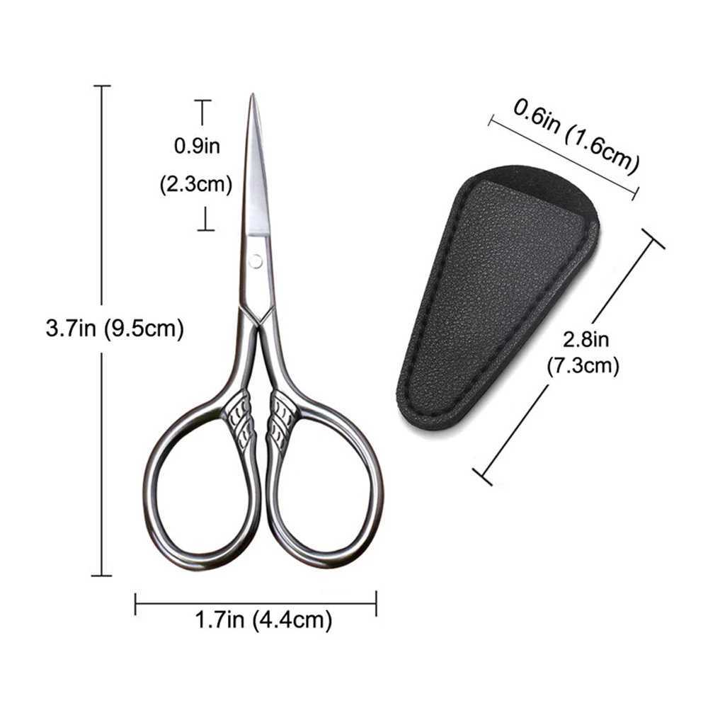 1 piece of stainless steel beard hair clipper shaving clipper professional makeup eyebrows nose nails keratin cutting tool W240814