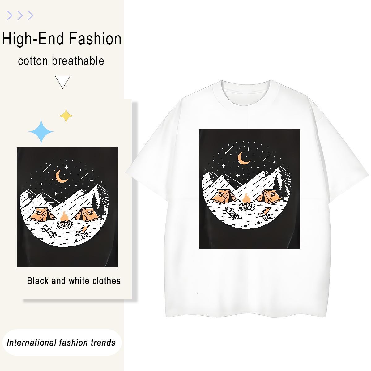 Soft Mens Tshirts Outdoor 230g Cotton Asian Size Breathable mountains Man T Shirts New Tops