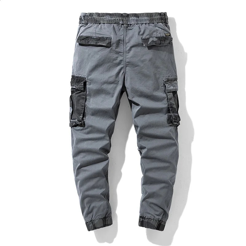 Spring and Autumn Overalls Mens Outdoor Sportswear Autumn Tactical Pants Casual Sports Pants Mens Cotton Trousers 240812