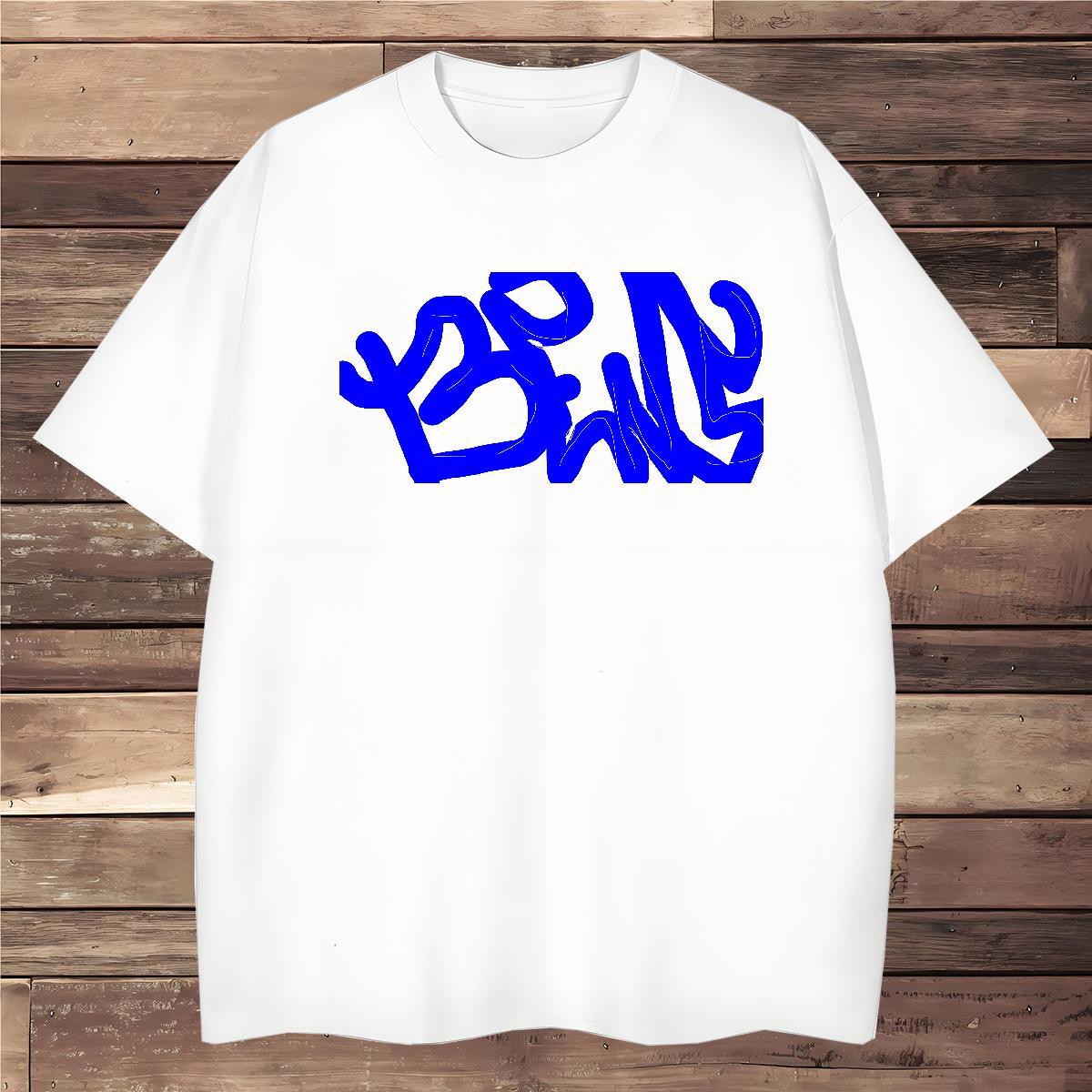 Classic letter T Shirt For Man Casual Men Tees 230g Cotton Free Shipping Breathable Crew Neck Anime Tee Shirt