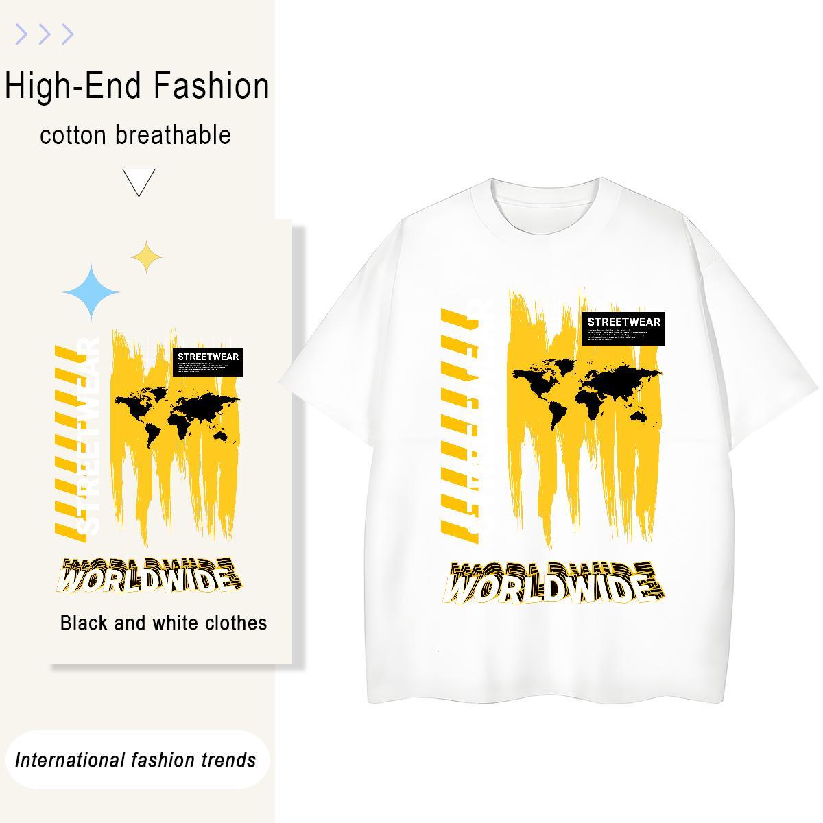 Free Shipping Mens Tshirts Outdoor 100% Cotton 230g Floral Print O Neck Short Sleeves letter T-Shirts 2024 Summer Wear