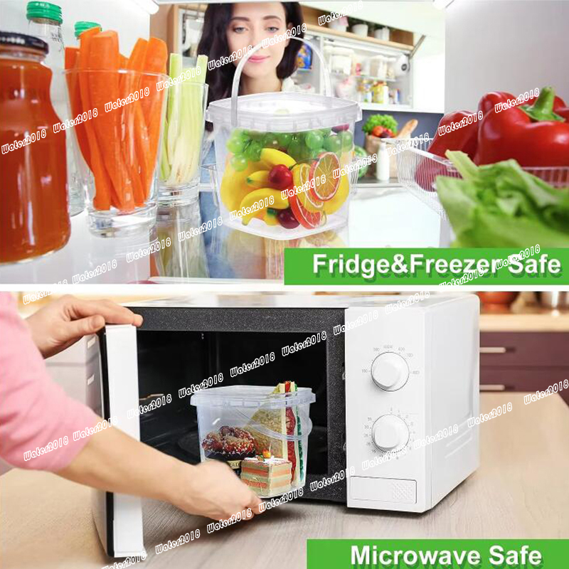 68OZ Square Deli Containers with Lids Clear Plastic Food Storage Containers Airtight Deli Containers