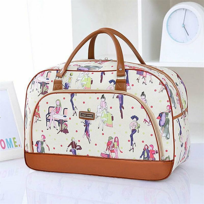 Fashion Lady Large Travel Zip Bag Overnight Weekend Women Holdall Hand Luggage Women Carry On Handbag 240813