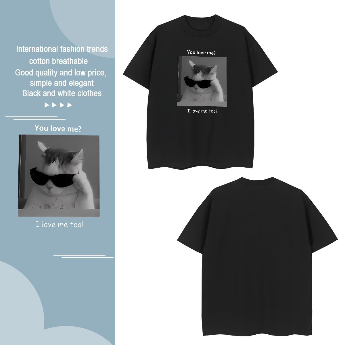 Man T Shirts 230g 100% Cotton character Street Casual Breathable Short Sleeve Custom Printing Tshirt for Man Woman Stylist Brand Tops