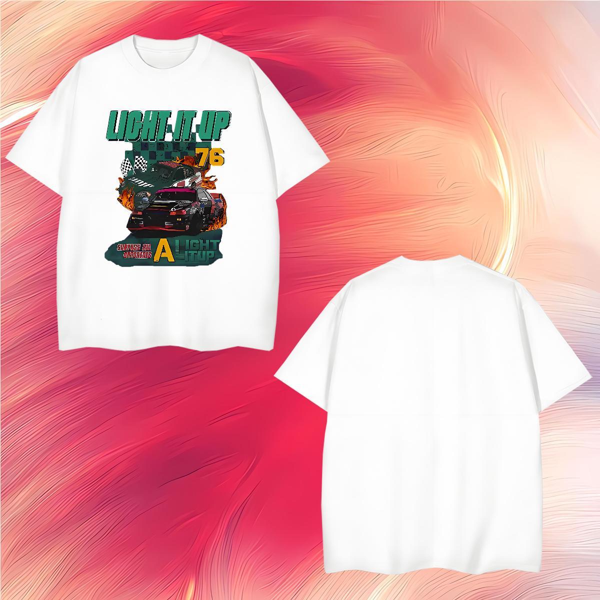 Comfortable car Man T Shirts Street Men Clothes T-Shirt 230g Cotton Designer Short Sleeve O-Neck Skull Tops