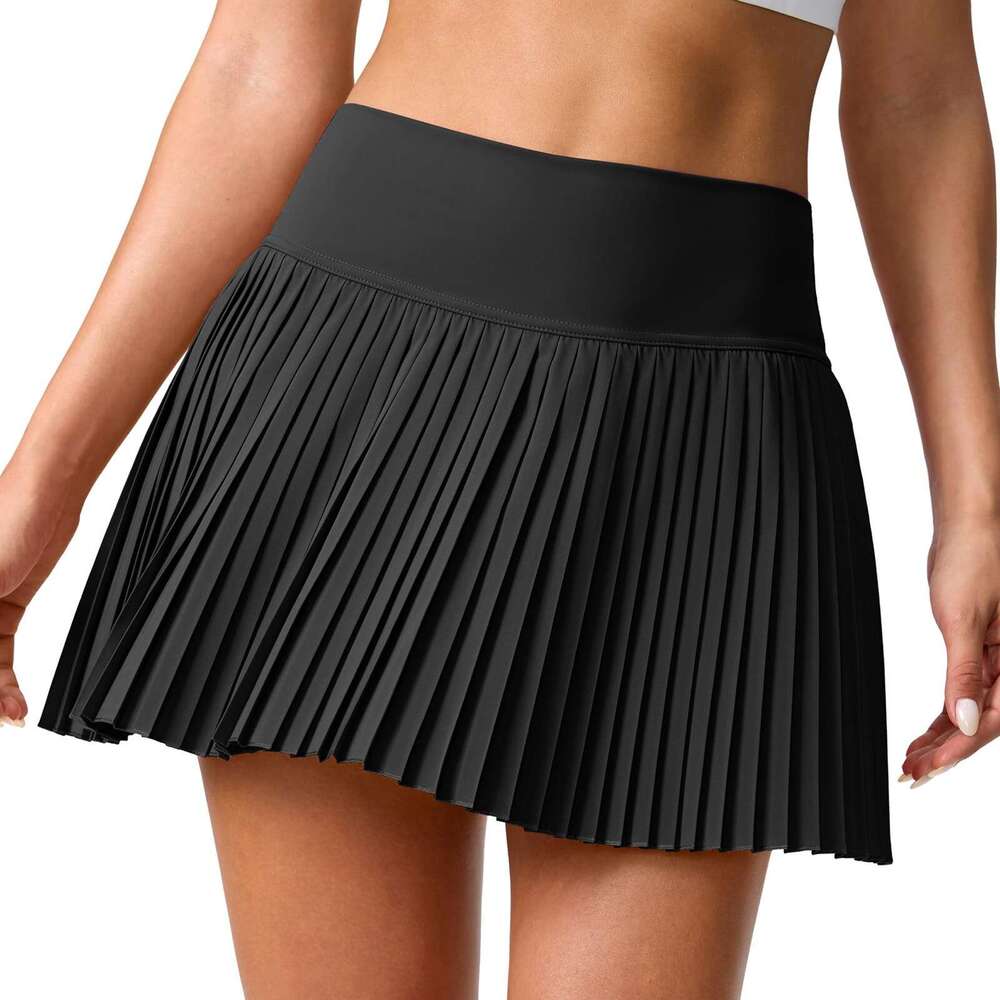 Double Women'S Layered Pleats Tennis For High Waisted Skirt With Shorts Pockets Workout Sexy Women Pleated Skirts s