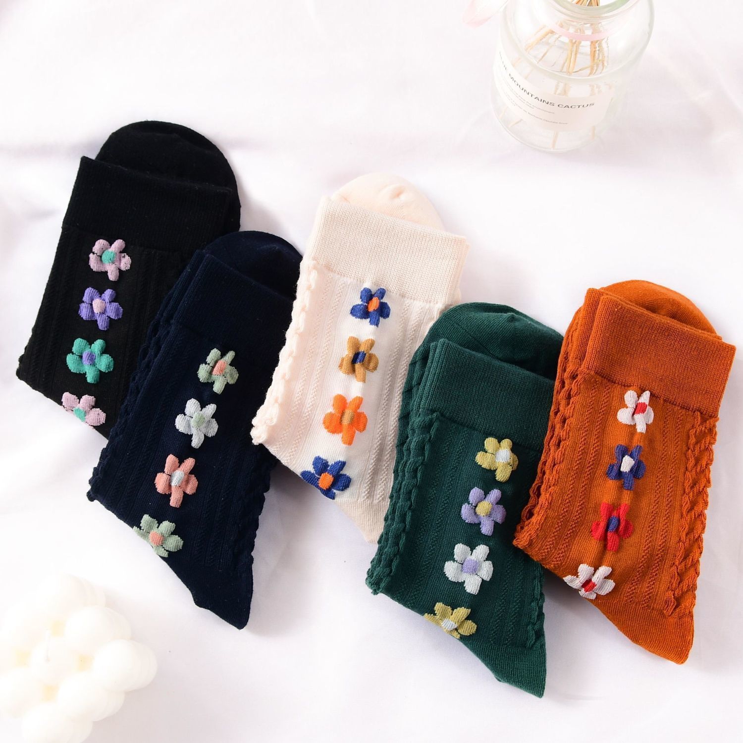 Children's Versatile Cotton Mid-Calf Socks - Korean Inspired, Minimalistic, Perfect for Fall & Winter Wear