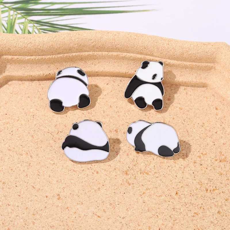 Animal alloy Brooch creative cartoon cute giant panda shaped drip badge backpack clothing accessories W240815