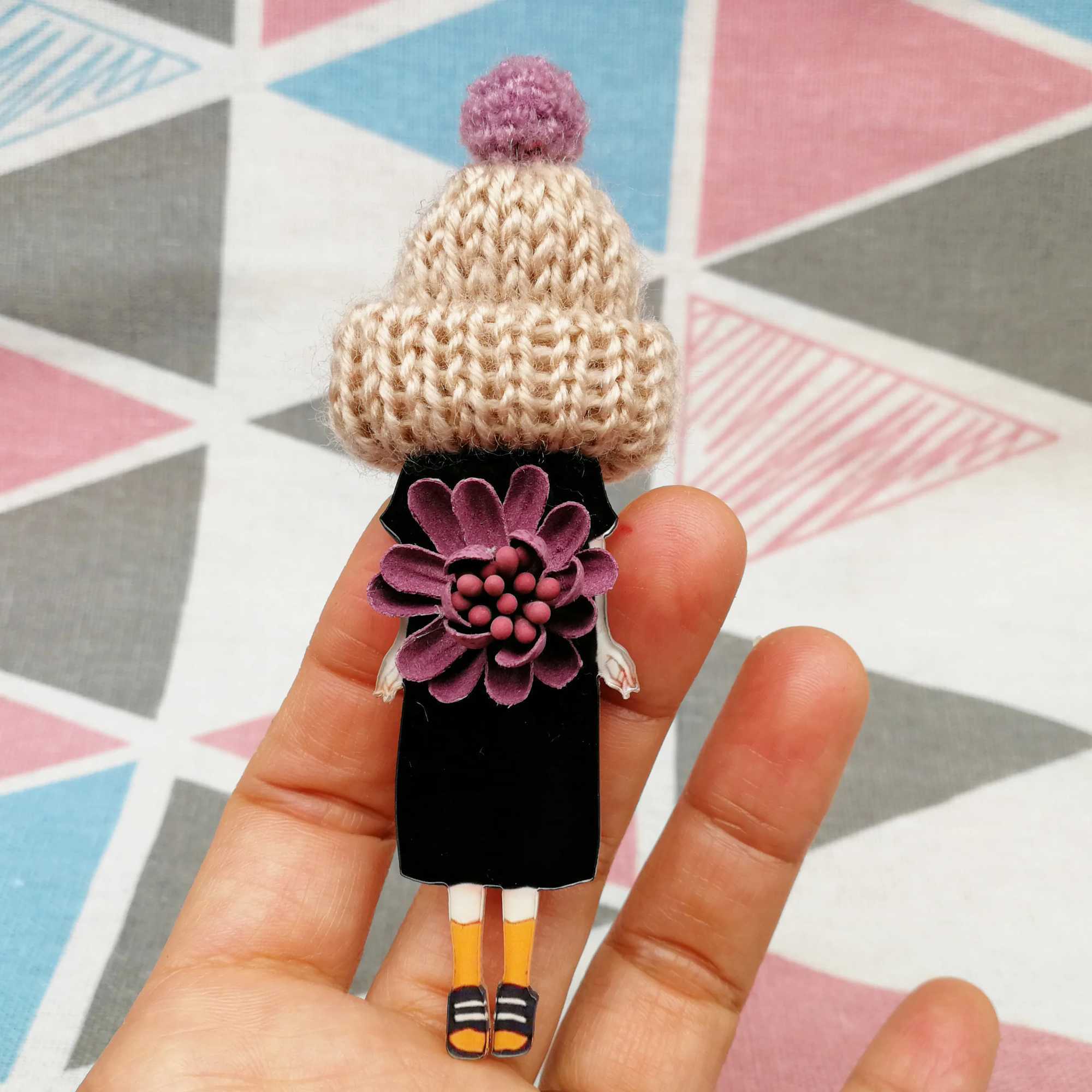 2019 Cute Fashion Handmade Acrylic Badge Broch Womens DIY Plastic Broch Harajuku Clothing Jewelry Accessories Badge W240815