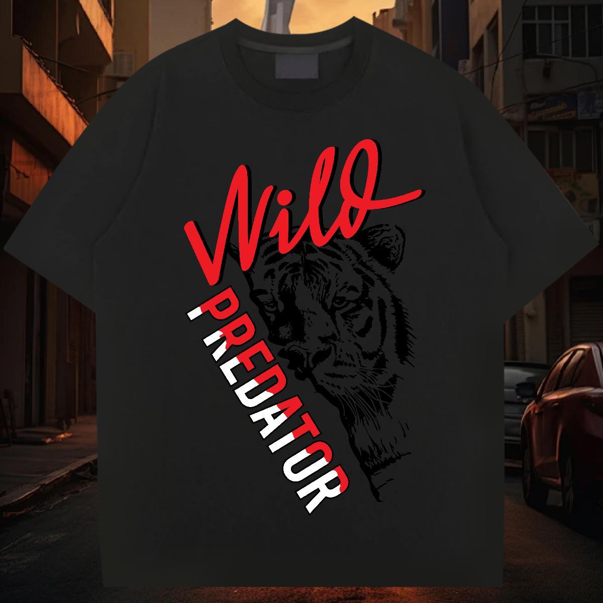 T shirt 230g 100% Cotton tiger Street Casual Breathable Crew Neck Asian Size Men Tshirts 2024 Cool Wear