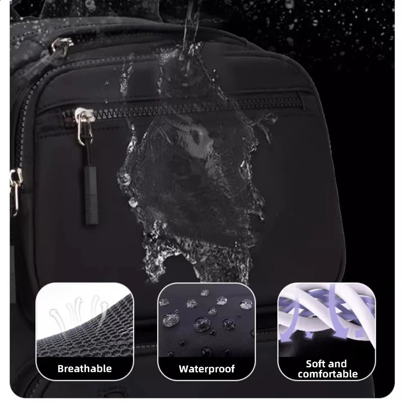 Waterproof School Backpack Female Fashion Laptop Bag for Women 15 Inch Airplane Travel Backpack Men Mochila Large Capacity 240813