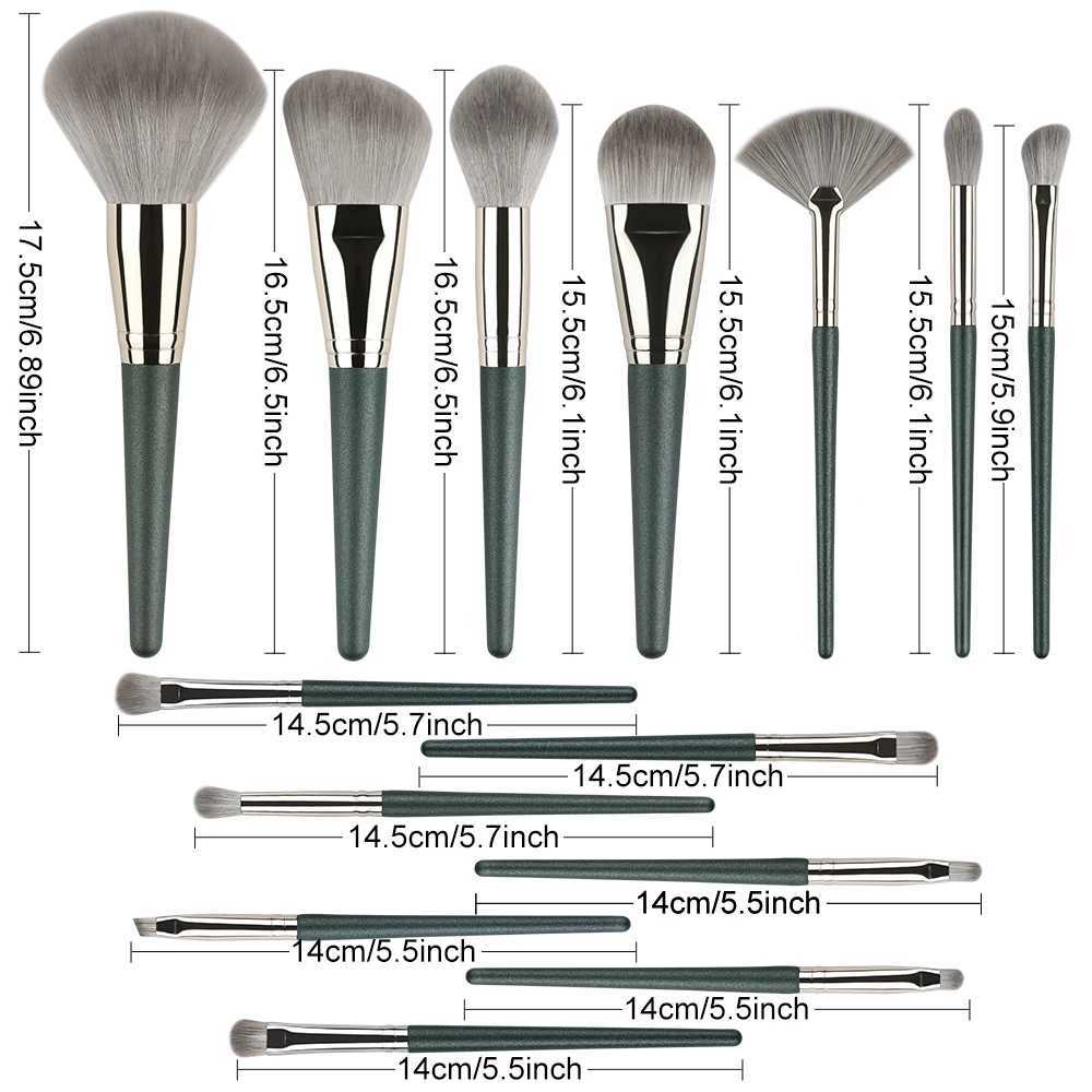 8/14 pieces of makeup brush set bristles super soft suitable for cosmetics foundation loose powder lipstick eye shadow wooden makeup brush tools W2408