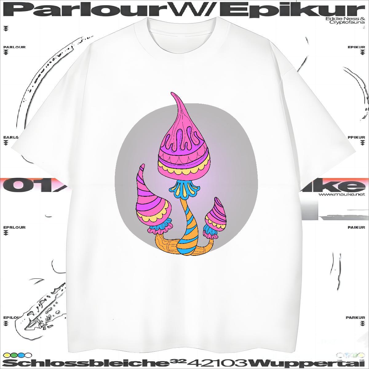 Man T Shirts 230g 100% Cotton mushroom Summer Casual Breathable Short Sleeve Cartoon Print Men Tees Designer Fashion Loose Fit Tops Shirt
