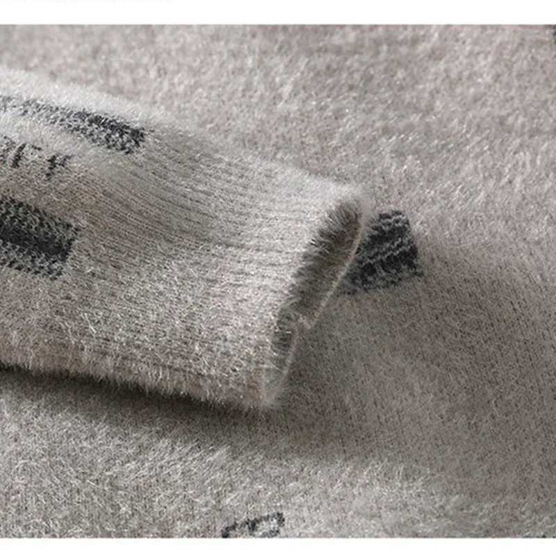 2023 Winter New Fashion Mens Casual Half High Collar Versatile SweaterXJ240814