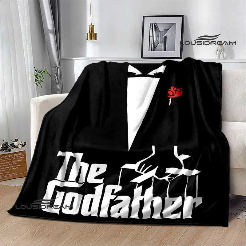 The Godfather retro Print Blanket Kids Warm Blanket Flannel Soft Cozy Blanket Sofa Bed Car Must-Have Blanket Birthday Gift Y240815