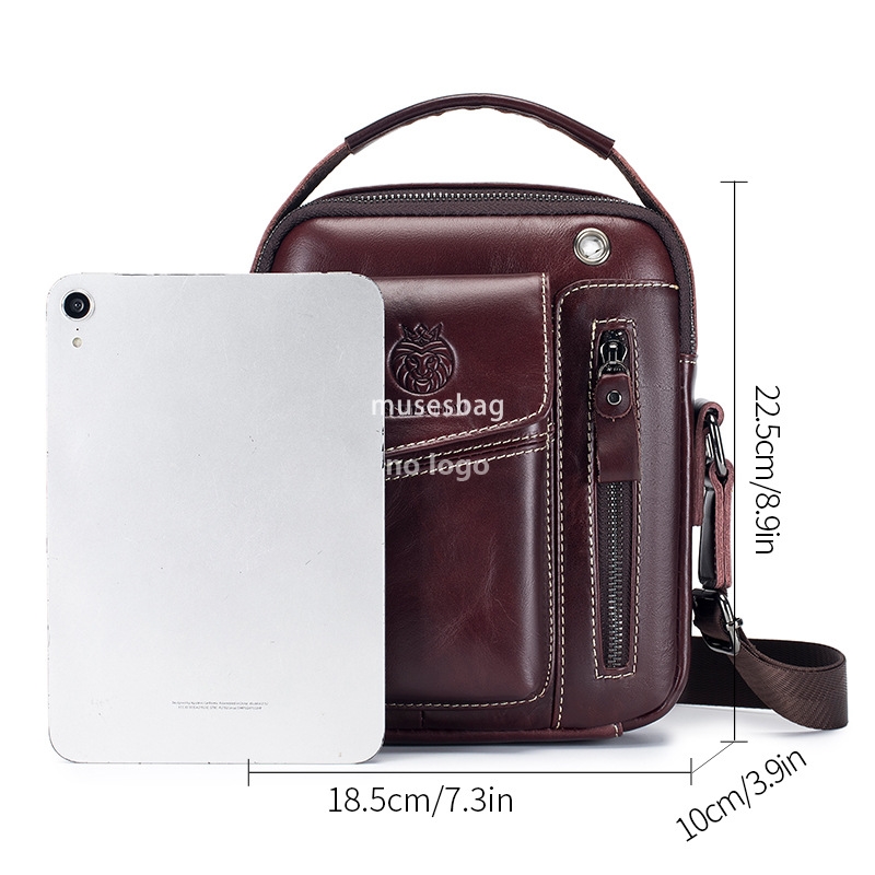 New high quality first layer cowhide new men's single shoulder crossbody bag cross-border Europe and the United States men's retro foreign t