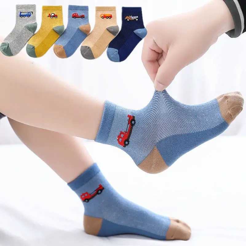 5 pairs of childrens socks cute cartoon bear boys and girls winter socks spring summer soft cotton breathable sports childrens socks W240814