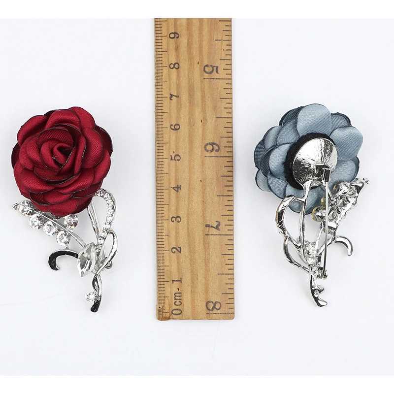 Retro Rose Chest Red Blue Peach Womens Jewelry Pin Groom Wedding Party Brooch Corset Set Accessories Gift W240815