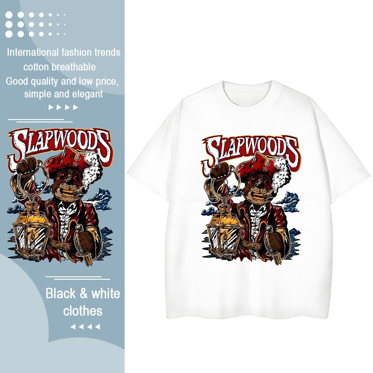 Classic Man T Shirts bear Breathable Short Sleeve Casual Daily Wear Plus Size Custom 230g Pure Cotton Mens Tshirts Designer Fashion Clothings