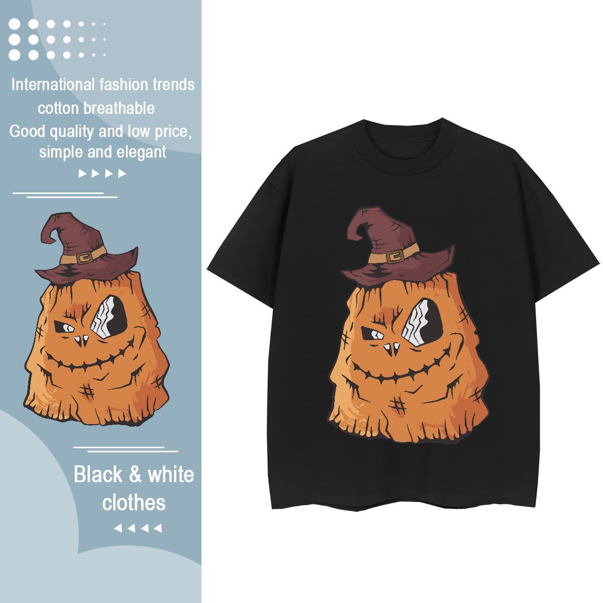 Free Shipping T Shirts Men hat Breathable Crew Neck Hip Hop Cartoon Print 230g Cotton Tshirt for Man Woman DIY Tshirts