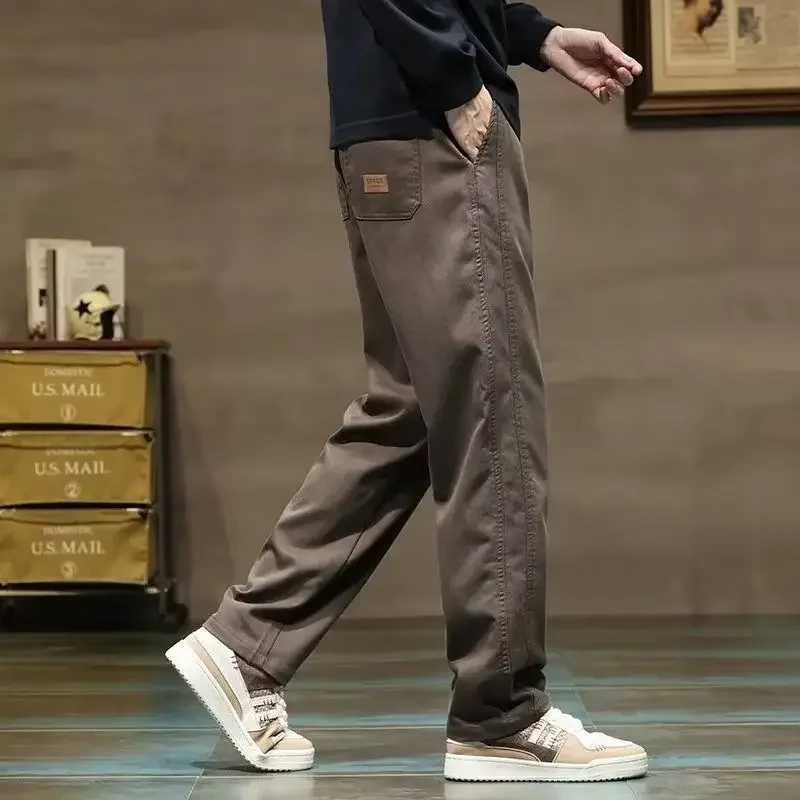 Summer pocket thin dress mens pants work straight pants loose casual mens streetwear cheap aesthetic hot pantsW240725