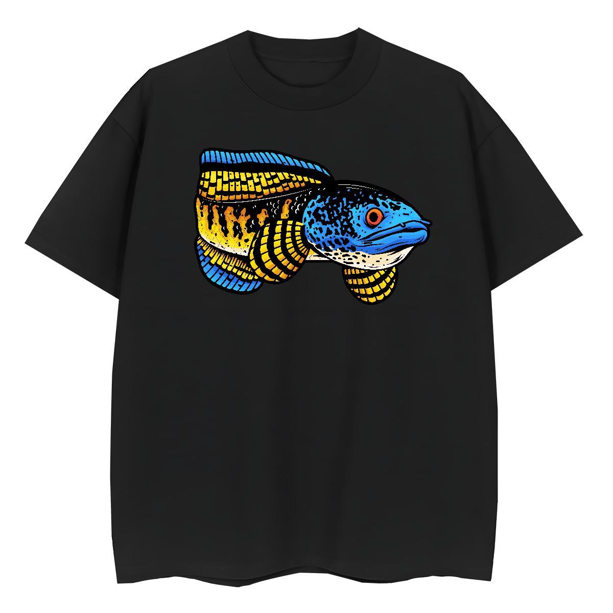 Soft T shirt fish Breathable Short Sleeve Sports Casual Graphic 230g Cotton Tshirt for Man Woman New Designer Tops