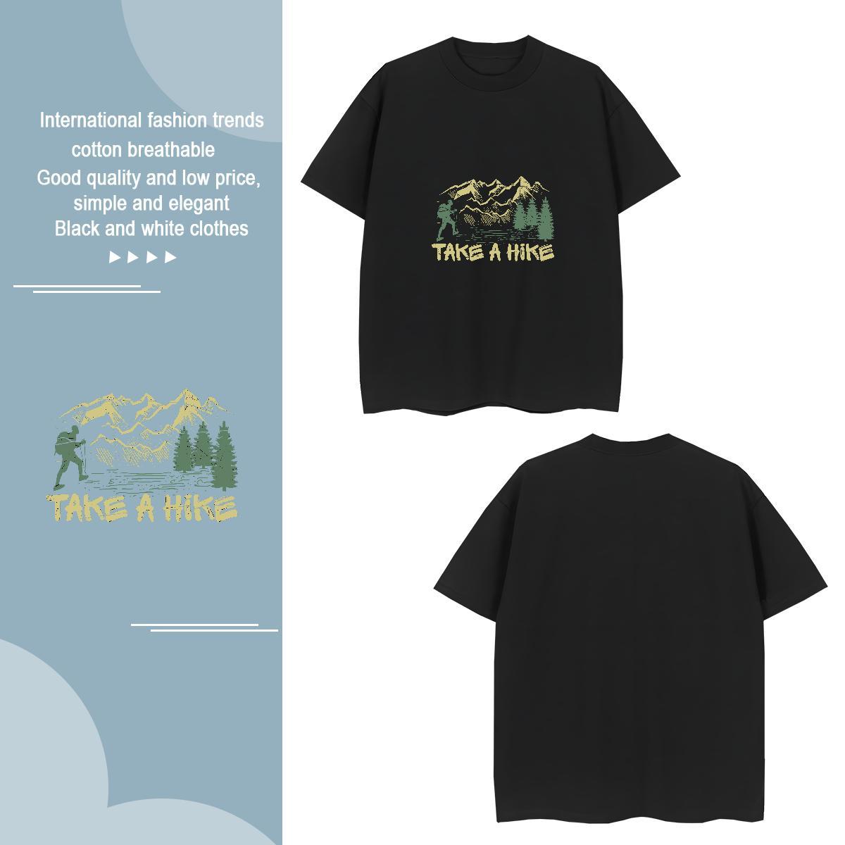 T shirt 230g 100% Cotton tree Home Outdoor Short Sleeve O-Neck Plus Size Cartoon Tshirt for Man Woman Fashion Casual Free Shipping Wear