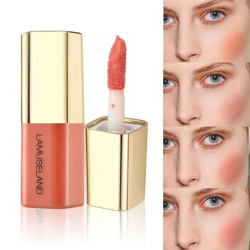 Face Liquid Blush Lip Cheek Dual-use Mini Natural Blusher Cream Cheek Tint Orange Peach Red Blush Long Lasting Makeup Waterproof Y240815
